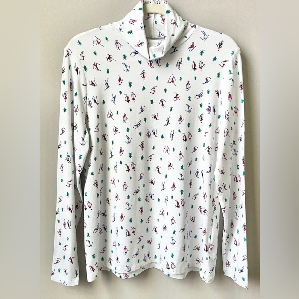 Ski ⛷️ print Long Sleeve turtleneck Shirt new never worn